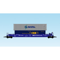 Intermodal Containerwagen CSX in blau (mit Containern)