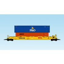 Intermodal Containerwagen TTX rotes Logo (mit Containern)