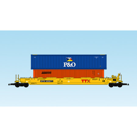 USA TRAINS Intermodal Containerwagen TTX rotes Logo (mit Containern)