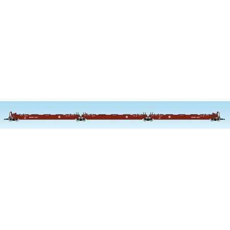 USA TRAINS Intermodal Containerwagen 3er Einheit BNSF rundes Logo (ohne Container)