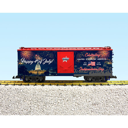 USA TRAINS Neuheit 2023 Happy 4th of July Patriotic Boxcar Glow in the Dark