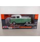 MotorMax Volkswagen Typ 2 (T1) Double Cab Pickup 1:24 Timeless Legends  (Lagerfund)