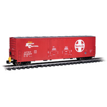 53 ft. Evans Box car Santa Fe mit End-of-Train device (EOT)