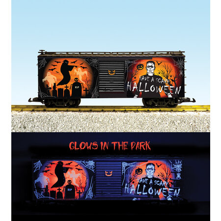 USA TRAINS Glow In The Dark Scary Halloween Box Car