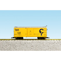 Chessie #C&O 23285 Steel Boxcar - Yellow/Blue Ends/Silver Roof