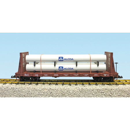 USA TRAINS Pipe Load Flat Car Burlington beladen mit Rohren