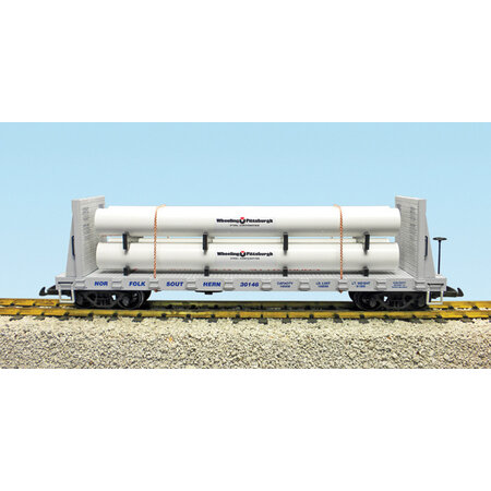 USA TRAINS Pipe Load Flat Car Norfolk Southern beladen mit Rohren