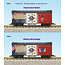 USA TRAINS Reefer Purple Heart and Military Merit Badge Patriotic Car - 2 Sided Car