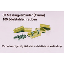 Schienenverbinder 19mm Messing (50 Stk)