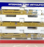 USA TRAINS Intermodal Containerwagen 3er Einheit Union Pacific (ohne Container)