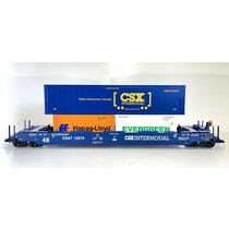 Intermodal Containerwagen CSX in blau (mit Containern)