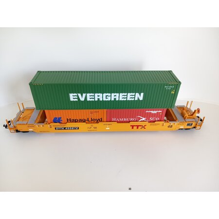 USA TRAINS Intermodal Containerwagen TTX rotes Logo (mit Containern)