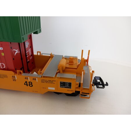 USA TRAINS Intermodal Containerwagen TTX rotes Logo (mit Containern)