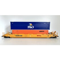 Intermodal Containerwagen TTX rotes Logo (mit Containern)
