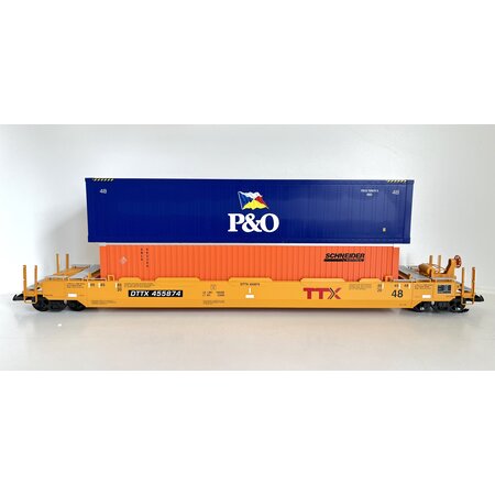 USA TRAINS Intermodal Containerwagen TTX rotes Logo (mit Containern)
