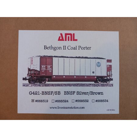 American Mainline (AML) Bethgon Coalporter BNSF Silver/Brown