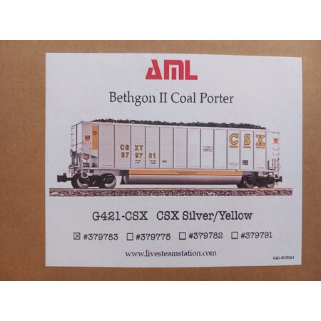 American Mainline (AML) Bethgon Coalporter CSX Silver/Yellow