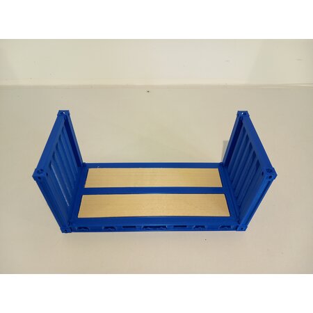20 Fuss Flat-Rack-Container passend zu USA Trains 1:29 (blau)
