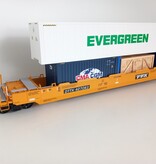 20 Fuss Flat-Rack-Container passend zu USA Trains 1:29 (blau)