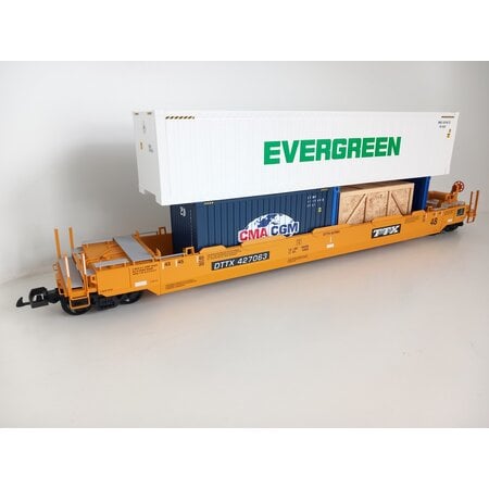 20 Fuss Flat-Rack-Container passend zu USA Trains 1:29 (blau)