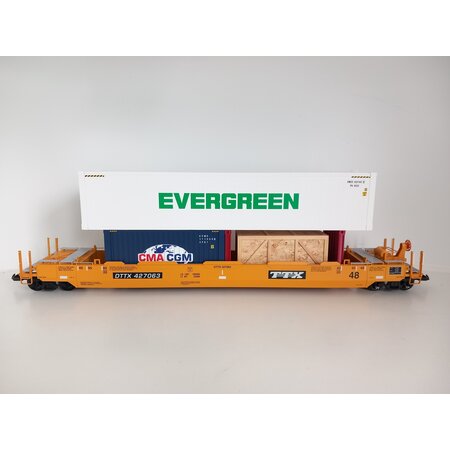 20 Fuss Flat-Rack-Container passend zu USA Trains 1:29 (rot)
