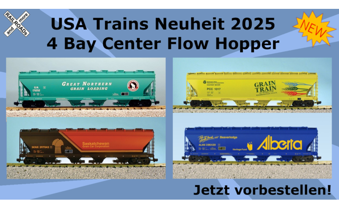 USA Trains 4 Bay Center Flow Hopper
