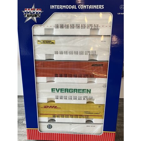 USA TRAINS Container Multipack mit 6 Containern Set 2