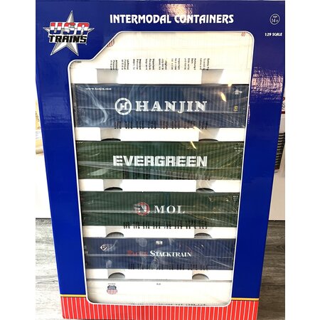 USA TRAINS Container Multipack mit 6 Containern Set 3