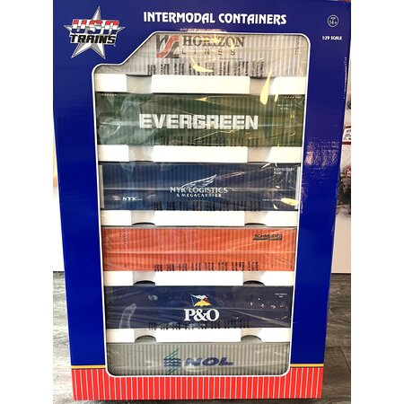 USA TRAINS Container Multipack mit 6 Containern Set 4