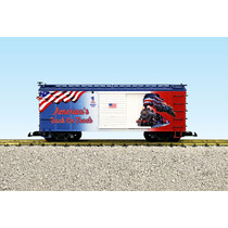 America's back on track Patriotic Boxcar