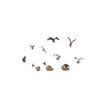 Spur H0 Vögel und Nester