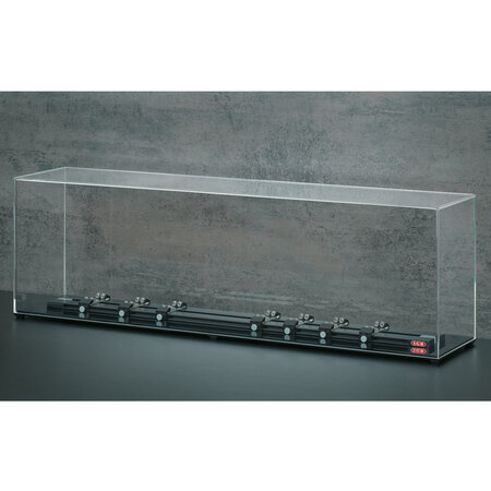 LGB Vitrine mit Rollenprüfstand