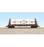 USA TRAINS Pipe Load Flat Car Great Northern #65212 beladen mit Rohren