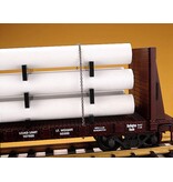 USA TRAINS Pipe Load Flat Car Great Northern #65213 beladen mit Rohren