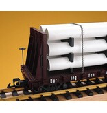 USA TRAINS Pipe Load Flat Car Great Northern #65213 beladen mit Rohren