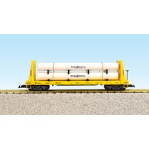 Pipe Load Flat Car Chessie #79512 beladen mit Rohren
