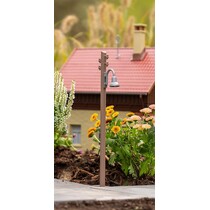 Holzmast mit Bogenleuchte, 2 Stück