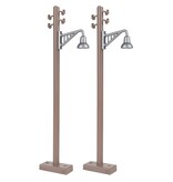 POLA Holzmast mit Auslegerleuchte, 2 Stück