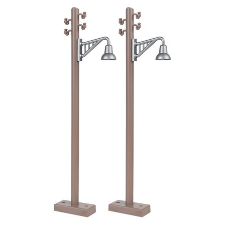 POLA Holzmast mit Auslegerleuchte, 2 Stück