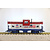USA TRAINS Extended Vision Caboose Patriotic with flag