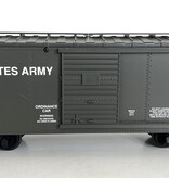 USA TRAINS Steel Box Car United States Army mit Metallachsen (guter Zustand)