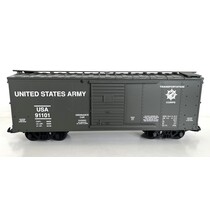 Steel Box Car United States Army mit Metallachsen (guter Zustand)