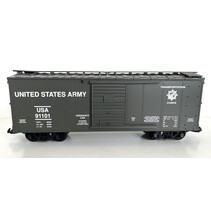 Steel Box Car United States Army mit Metallachsen (guter Zustand)