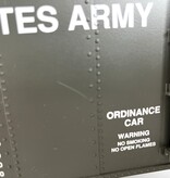 USA TRAINS Steel Box Car United States Army mit Metallachsen (guter Zustand)