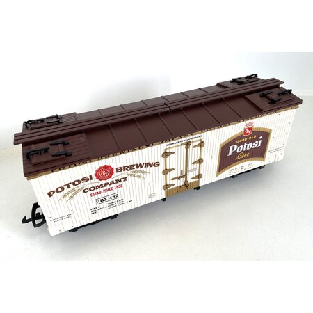 USA TRAINS Reefer Potosi Brewing mit Metallachsen (guter Zustand)