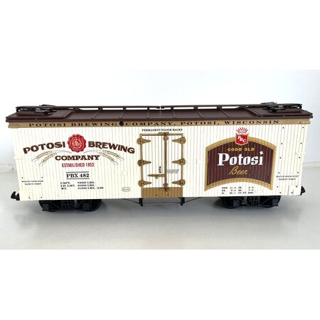 USA TRAINS Reefer Potosi Brewing mit Metallachsen (guter Zustand)