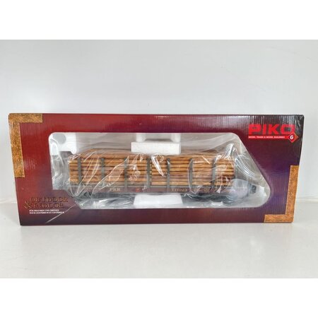 PIKO Pennsylvania Flatcar mit Echtholz-Ladung und Rungen (sehr guter Zustand)