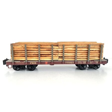 PIKO Pennsylvania Flatcar mit Echtholz-Ladung und Rungen (sehr guter Zustand)