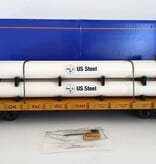 USA TRAINS Pipe Load Flat Car Union Pacific beladen mit Rohren  (guter Zustand)