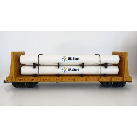 USA TRAINS Pipe Load Flat Car Union Pacific beladen mit Rohren  (guter Zustand)